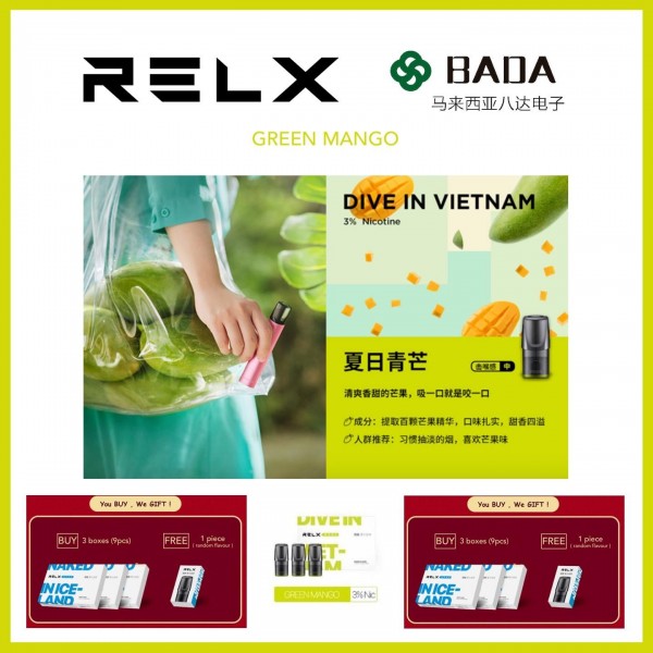 [ ORIGINAL! ] RELX nano refill pod flavour pack relx disposable refill flavor - READY STOCK - 